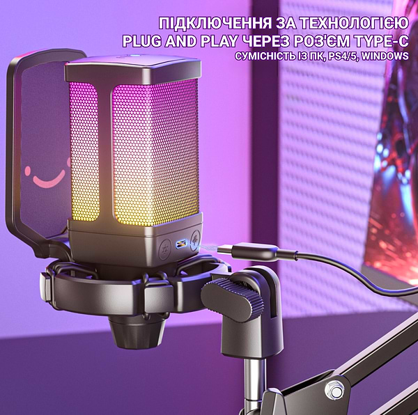 Фото - Микрофон для компьютера проводной Fifine Q6T USB Black