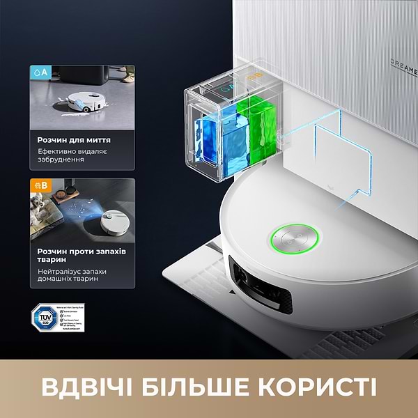 Фото - Робот-пылесос моющий Dreame Aqua 10 Ultra Roller Complete White (RLH71DE-1-wh)