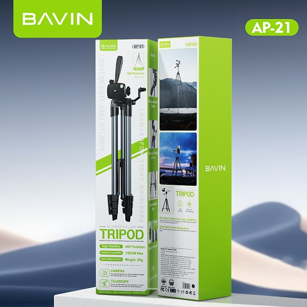 Фото - Трипод для селфи Bavin AP-21 PROFESSIONAL MULTI TRIPOD Black (AP-21-BK)