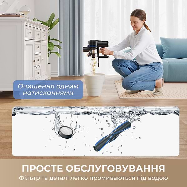 Фото - Пылесос ручной для дома Mova Cordless Vacuum Cleaner J10