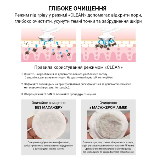 Фото - Уценка - Микротоковая ручка для подтяжки лица AIMED Skin RF Lifting EMS+LED White (AI-RF+EMS_wh)
