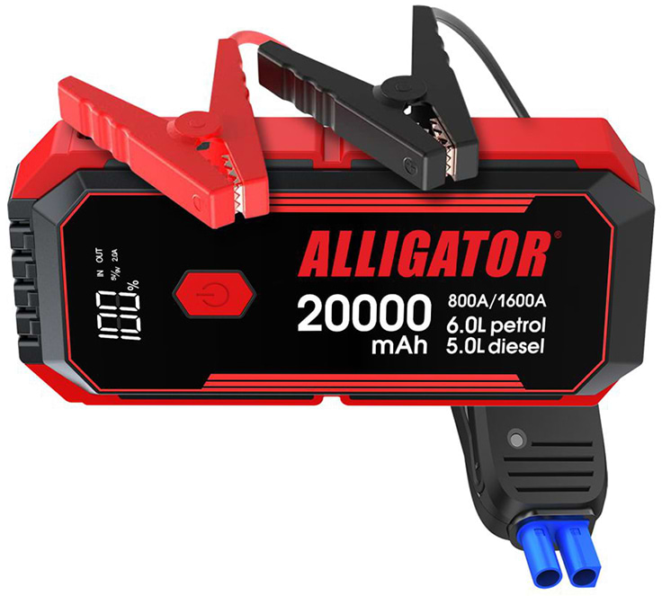 Пускозарядное устройство ALLIGATOR 800A/1600A 20000mAh (JS843)