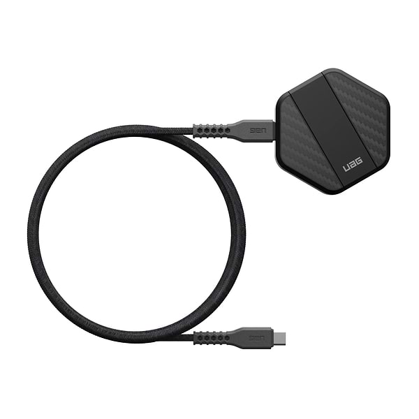 Фото - Беспроводное зарядное устройство UAG Wireless Charging Pad With Stand, Black/Carbon Fiber (9B4410114042)
