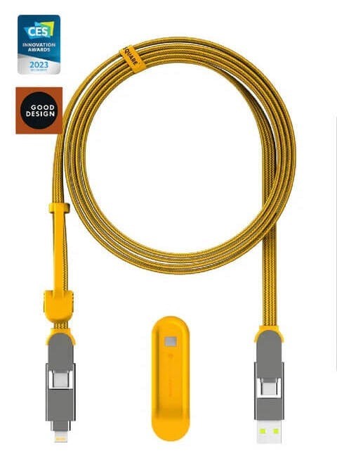 Кабель синхронізації даних Rolling Square 6in1, inCharge XL 2 м Yellow (XLM03R) - Фото 1