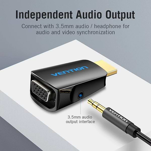 Фото - Переходник HDMI Vention HDMI M VGA F (AIDB0)