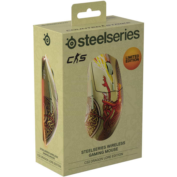 Фото - Мышь беспроводная игровая SteelSeries CS2 Dragon Lore Edition Wireless RGB (62614)