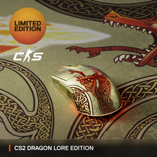 Фото - Мышь беспроводная игровая SteelSeries CS2 Dragon Lore Edition Wireless RGB (62614)