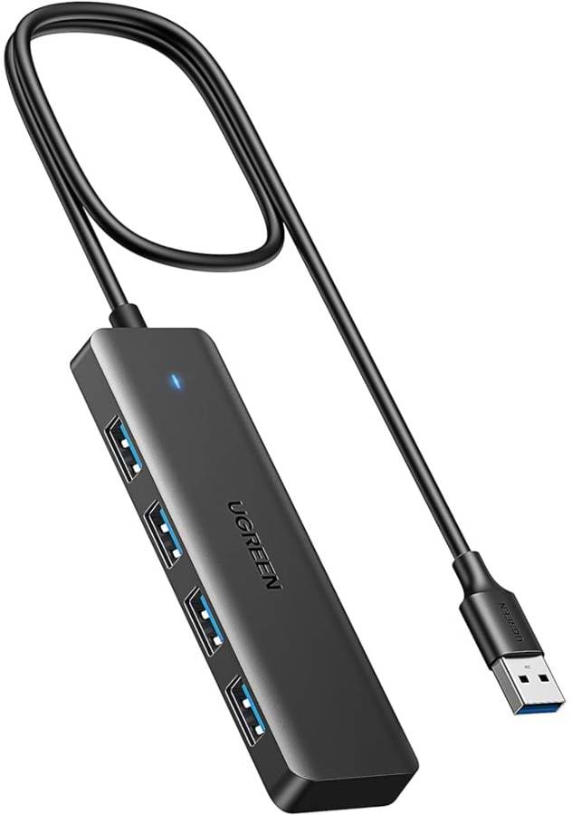 Хаб USB UGREEN USB 3.0 4хUSB 3.0 Hub 1m Space Gray CM219 (35574)