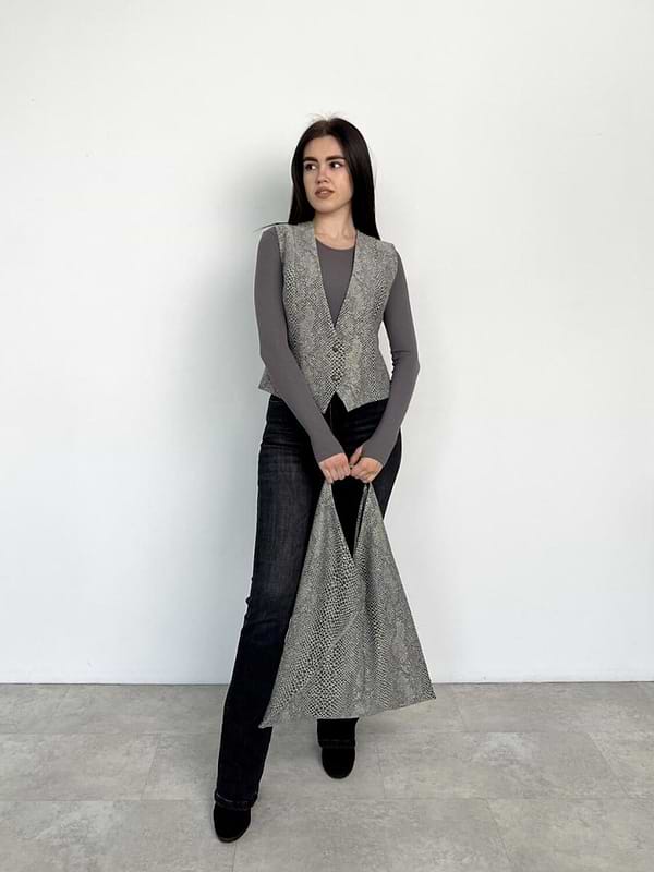 Фото - Шопер ART KNIT Python сіра 50x60 см (037894)