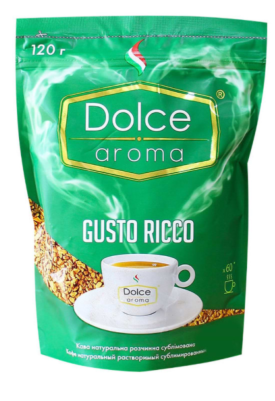 Фото - Кава розчинна Dolce Aroma Gusto Ricco 120 г (4820093481458)