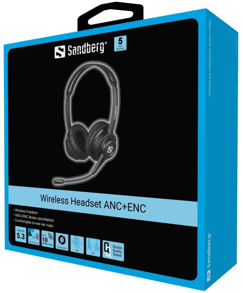Фото - Гарнитура беспроводная Sandberg Wireless Headset ANC+ENC (126-44)