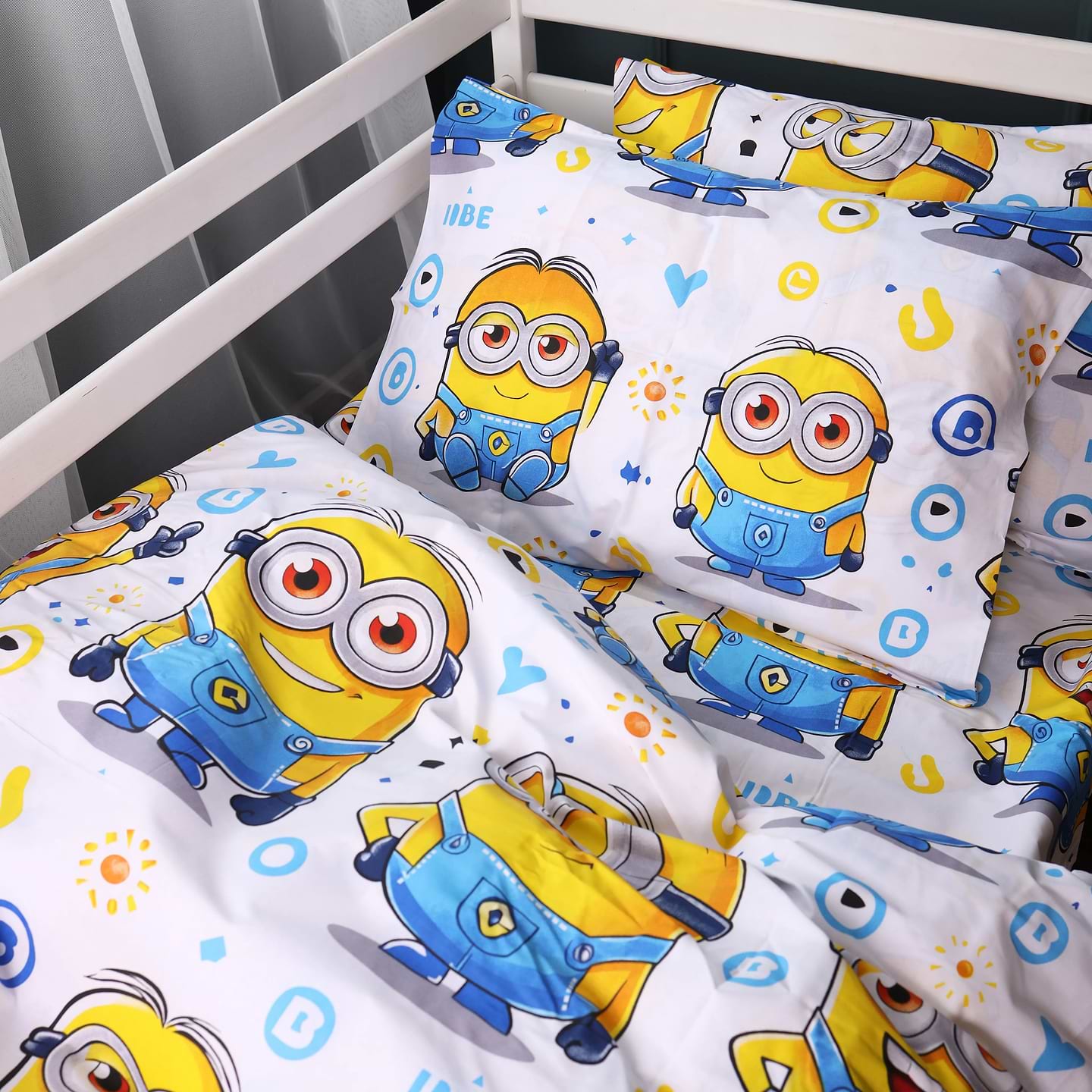 Комплект постільної білизни MirSon King Size 220х240 см Kids Time 17-0867 Happy Minions Бязь (2200012066263)