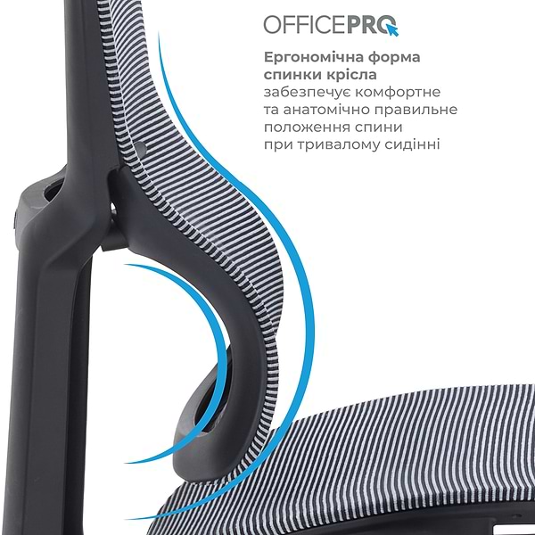 Фото - Крісло офісне OfficePro Elegant (OC660-B-DG-DG) Black/Dark Gray