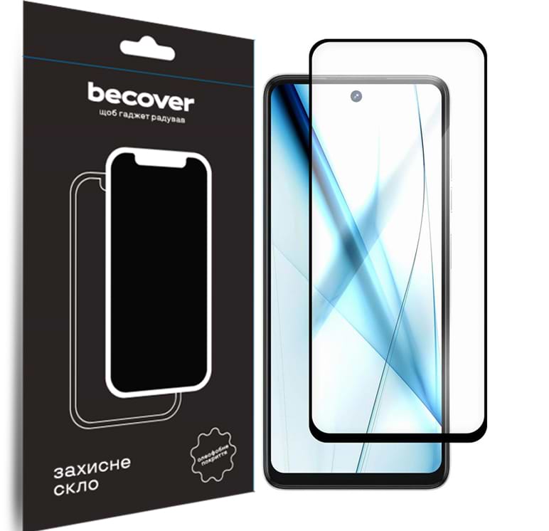 Защитное стекло для смартфона BeCover Tecno Spark 20 Pro (KJ6) Black (710653)