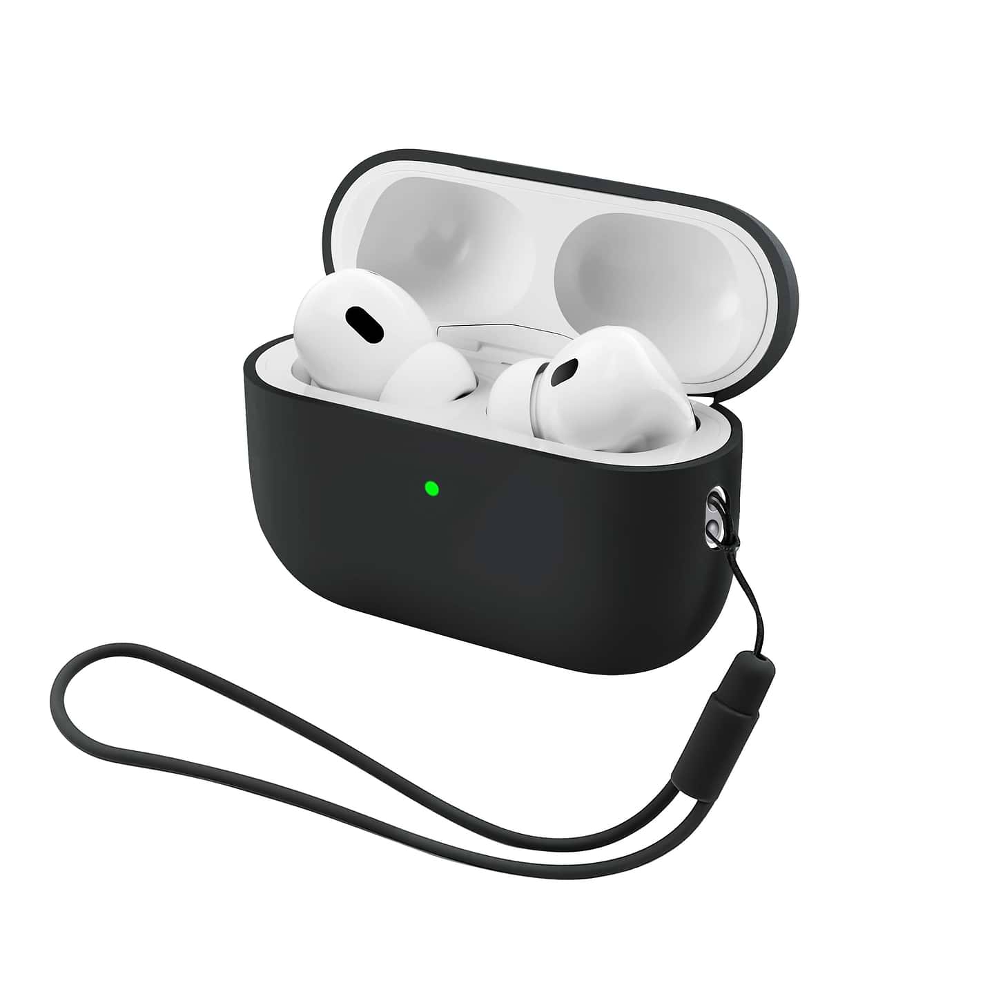 Чехол для наушников Armorstandart Silicone Case with straps for Apple AirPods Pro 3 Black (ARM91276)