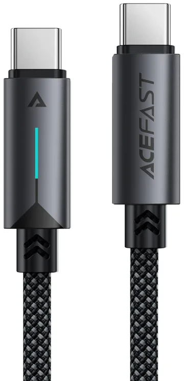 Кабель AceFast C19-03, Type-C to Type-C, 60W, 1.2m Black (6974316284475)