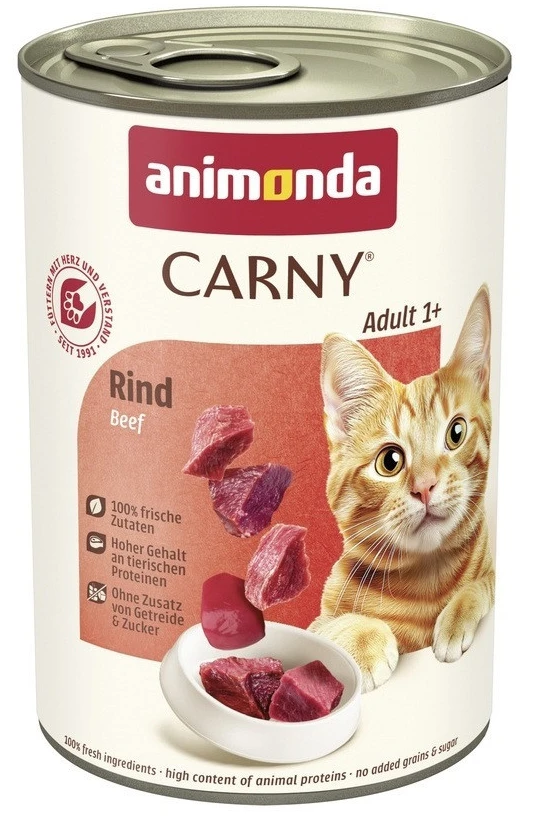 Вологий корм для котів Animonda Carny Adult Beef 400 г (4017721837231)