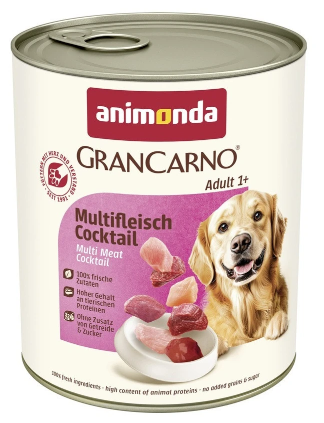 Вологий корм для собак Animonda Carny Adult Multi Meat Cocktail мультим ясний коктейль 800 г (4017721827393)