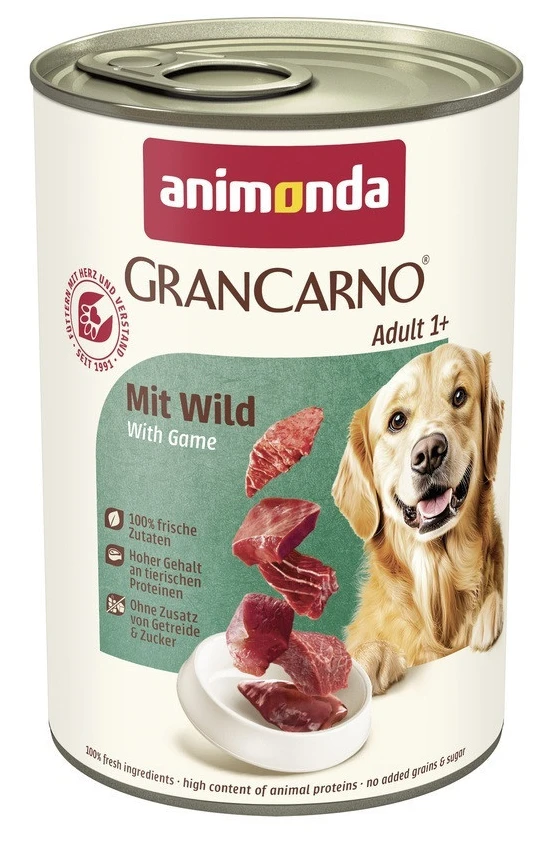 Вологий корм для собак Animonda GranCarno Adult Game 400 г (4017721824781)