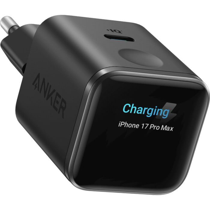 Сетевое зарядное устройство Anker Nano Charger - 45W USB-C Smart Display Black (A121DG11)