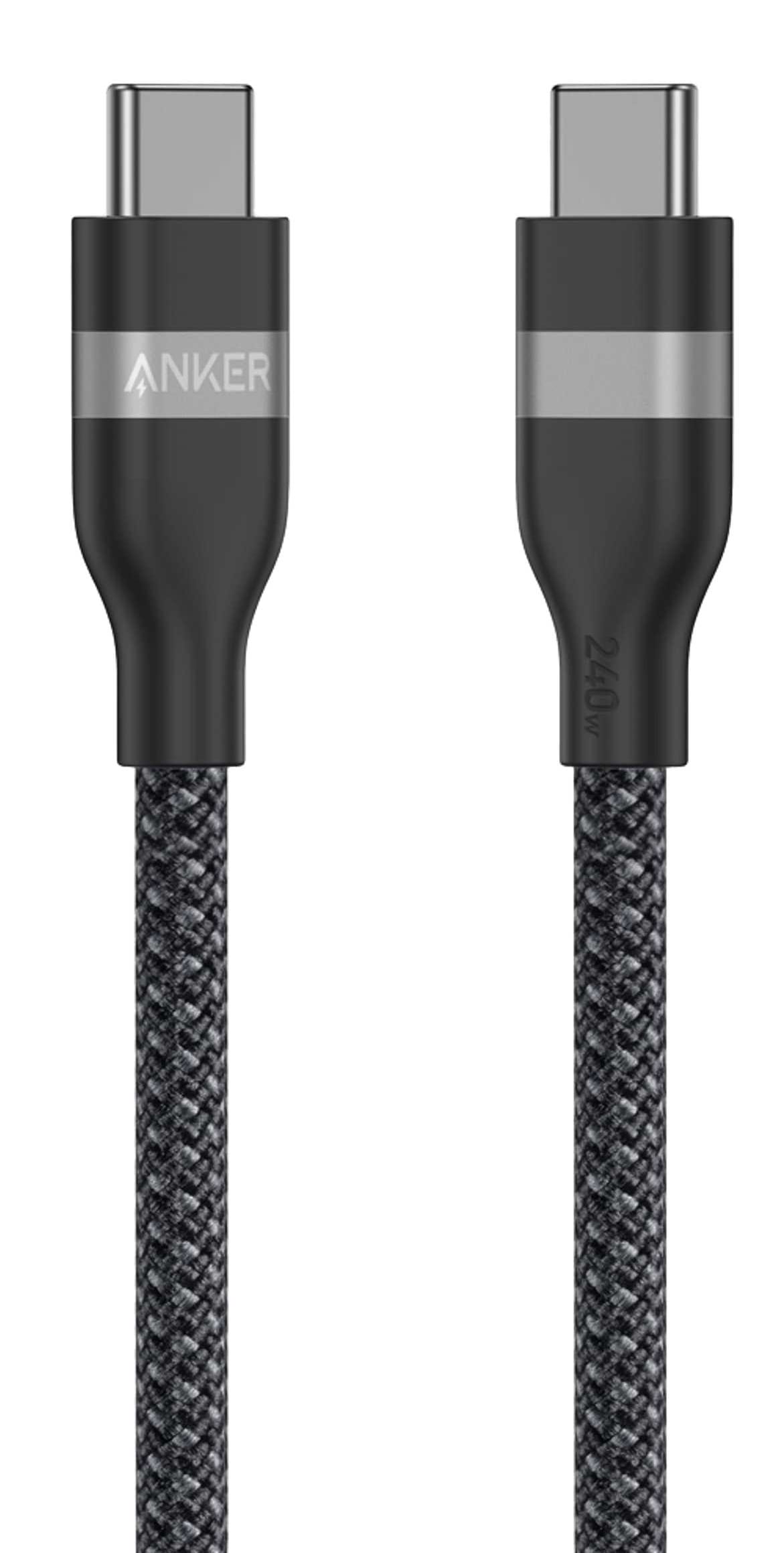 Кабель Anker USB-C to USB-C - 1.8m 240W Upcycled-Braided Black (A82E2H12)