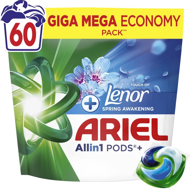 Капсулы для стирки Ariel Все-в-1 Дотик Lenor Пробуждение весны, 60 шт