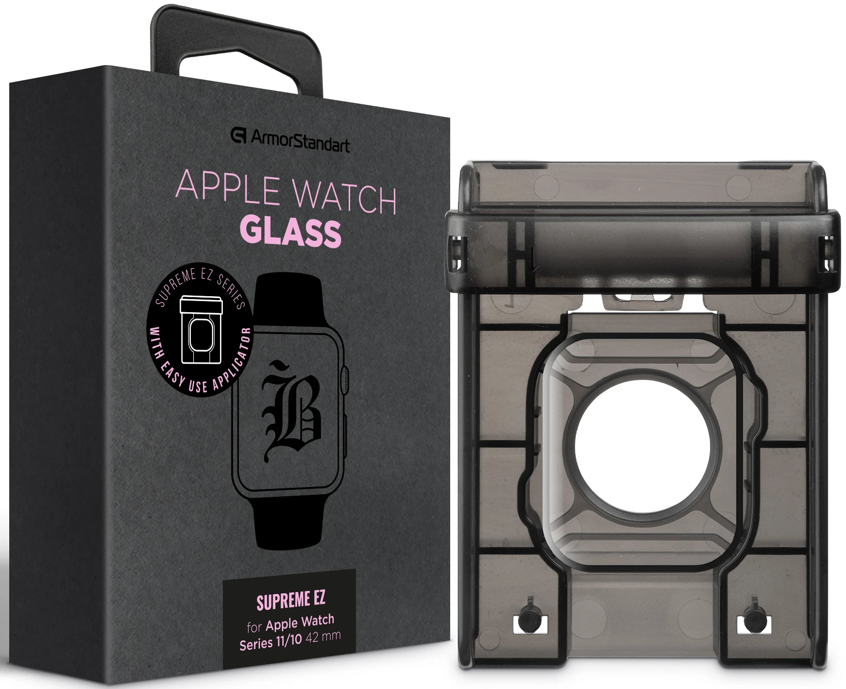 Защитное стекло для смарт-часов Armorstandart Supreme Black Icon EZ for Apple Watch Series 11/10 42 mm (ARM91473)