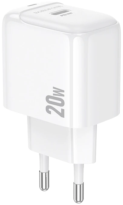 Сетевое зарядное устройство BOROFONE BAS43A Potential single-port PD20W charger(EU) White (6941991113819)