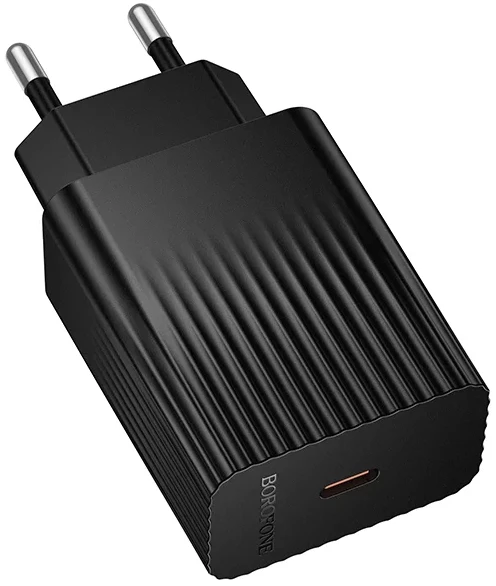Сетевое зарядное устройство BOROFONE BAS73A Source single port PD20W charger Black (6941991122699)