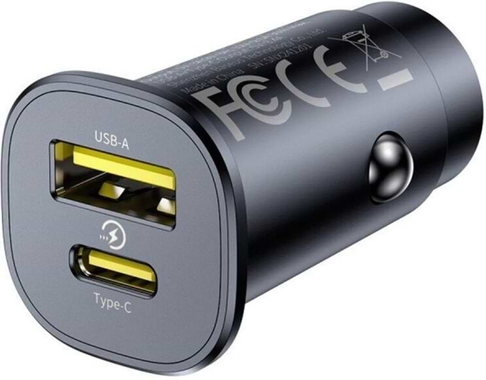 Автомобильное зарядное устройство Baseus C+U 30W (C00072300123-01)