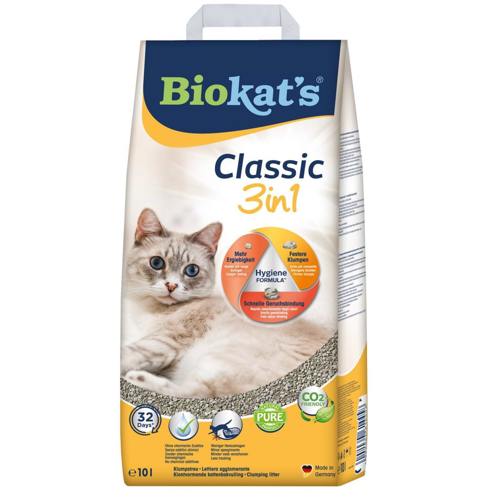 Наповнювач бентонітовий Biokat's Classic 3in1 0,1–5 мм 10 л (4002064614458)