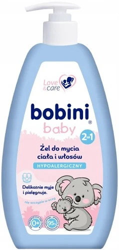 Гель для душа детский Bobini 2 в 1 гипоаллергенный 500 мл 0+ (33106)