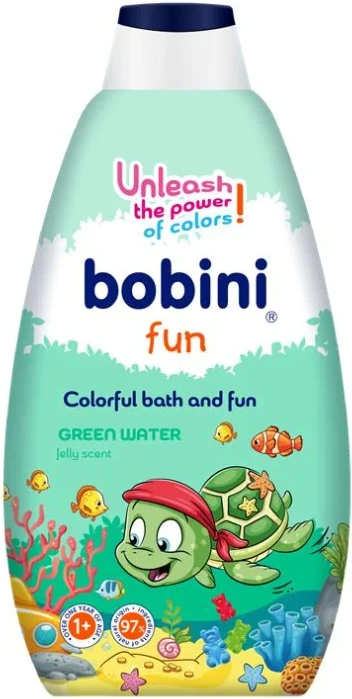 Гель для душа детский Bobini Цветной Зеленая вода 500 мл 1+ (33465)