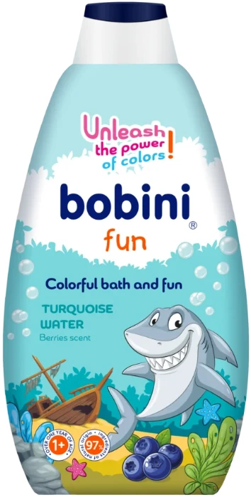 Гель для душа детский Bobini Цветной Голубая вода 500 мл 1+ (45031)