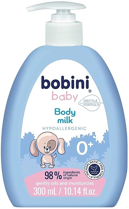 Молочко и лосьоны для тела детские Bobini гипоаллергенное 300 мл 0+ (34134)