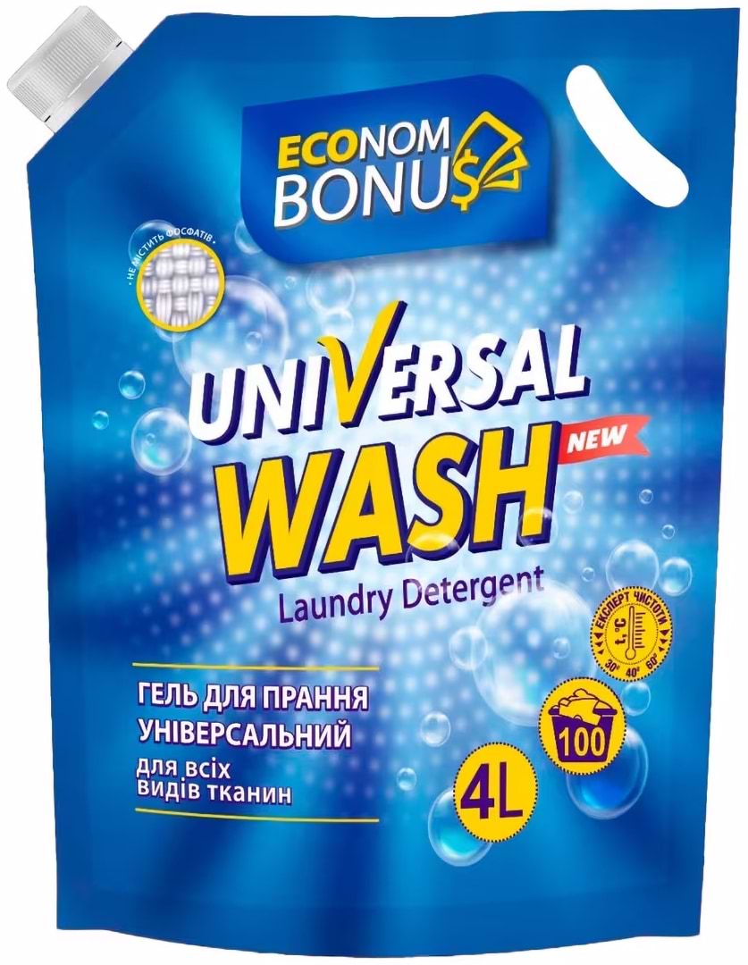 Гель для стирки Bonus Econom Универсальный, 4 л (7884)