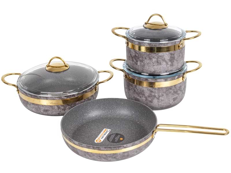 Набір посуду Brioni Royal Stone Sandstone gold 4 пр. (764-067)