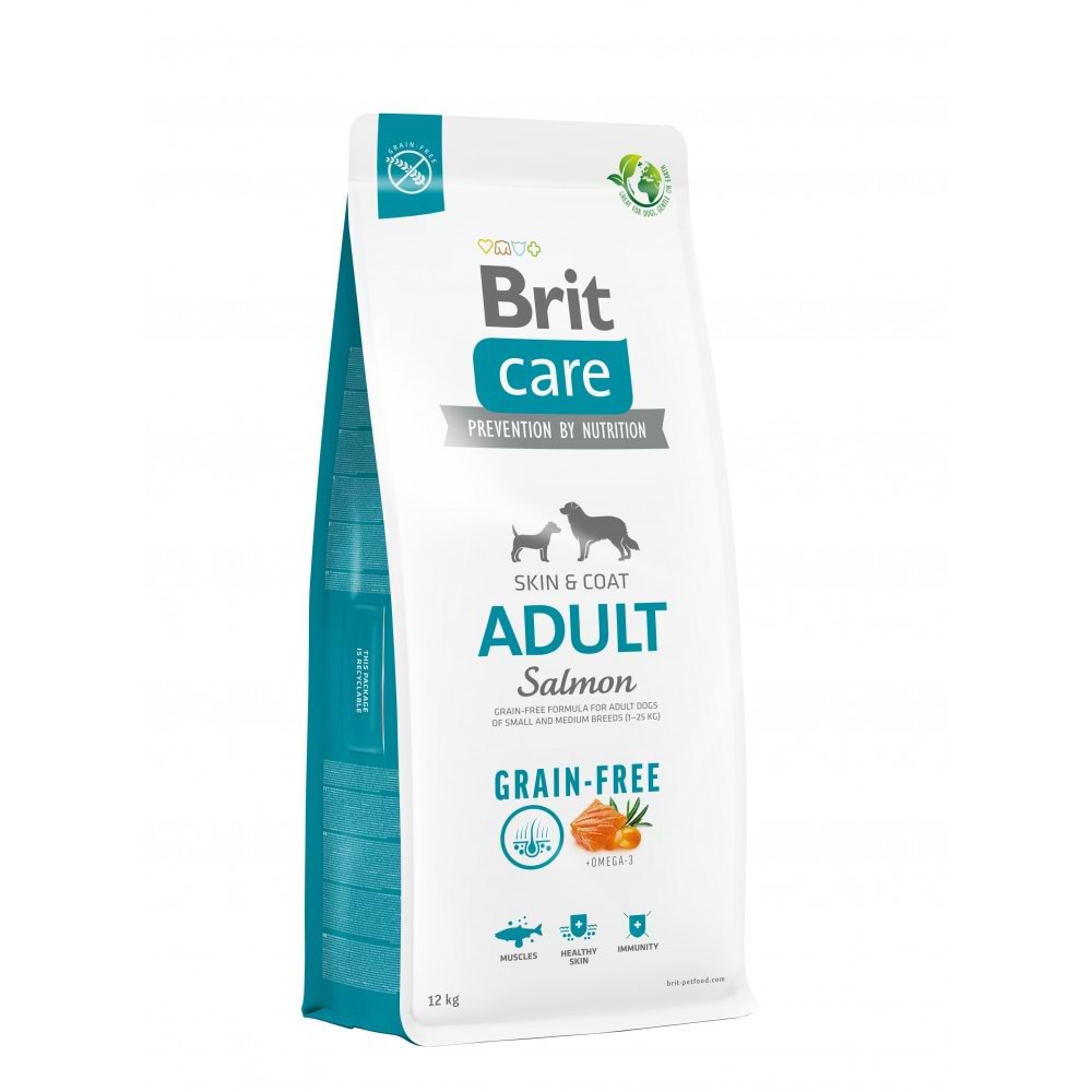 Сухий корм для собак Brit Care Dog Grain-free Adult беззерновий з лососем 12 кг (8595602558834)