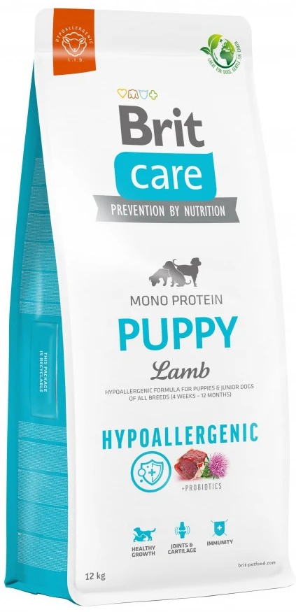 Сухой корм для собак Brit Care Dog Hypoallergenic Puppy для щенков с ягненком 12 кг (8595602558957)