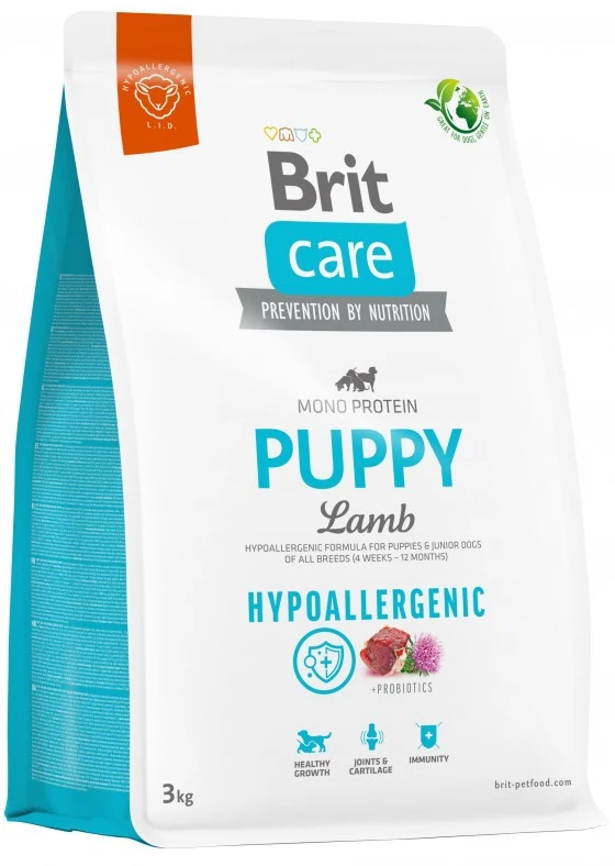 Сухой корм для собак Brit Care Dog Hypoallergenic Puppy для щенков с ягненком 3 кг (8595602558964)