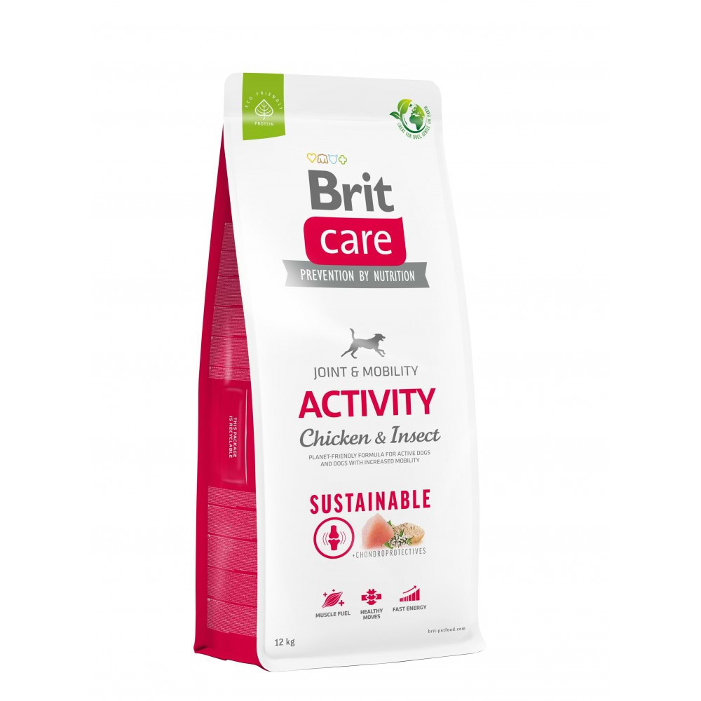 Сухий корм для собак Brit Care Dog Sustainable Activity з куркою та комахами 12 кг (8595602559220)