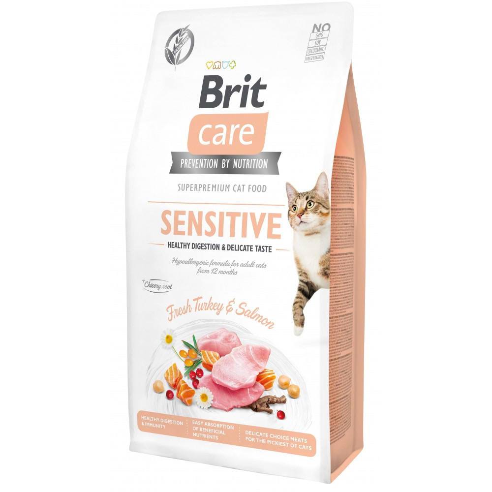 Сухий корм Brit Care д/вибагливих котів з індичкою та лососем 7 кг (8595602540693)