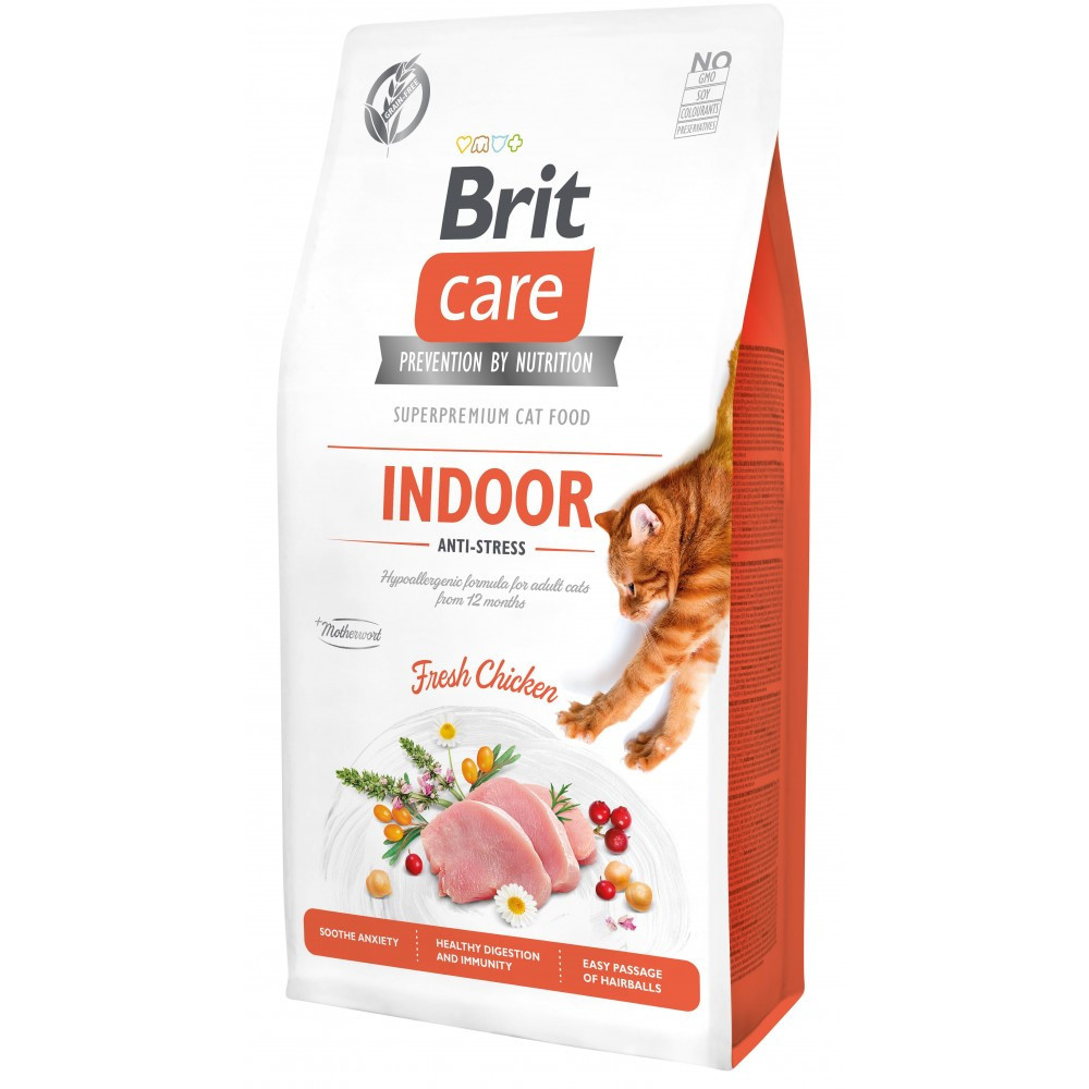 Сухий корм Brit Care для котів, що живуть у приміщенні з куркою 7 кг (8595602540846)