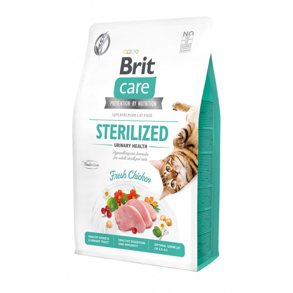 Сухий корм Brit Care уринарі для стерилізованих кішок з куркою 2 кг (8595602540730)