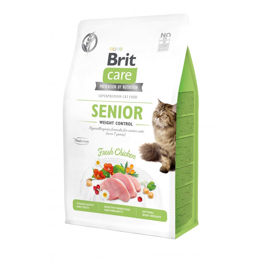Сухий корм Brit Care контроль ваги для дорослих котів з куркою 0.4 кг (8595602540952)