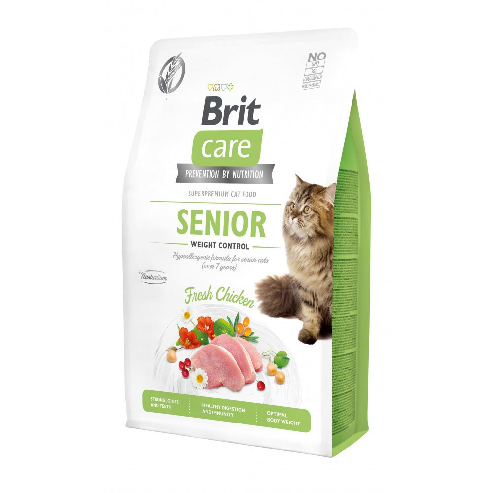 Сухий корм Brit Care контроль ваги для дорослих котів з куркою 2 кг (8595602540945)