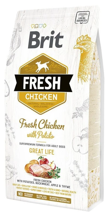 Сухий корм для собак Brit Fresh Chicken/Potato Adult для всех пород 2,5 кг (8595602530748)