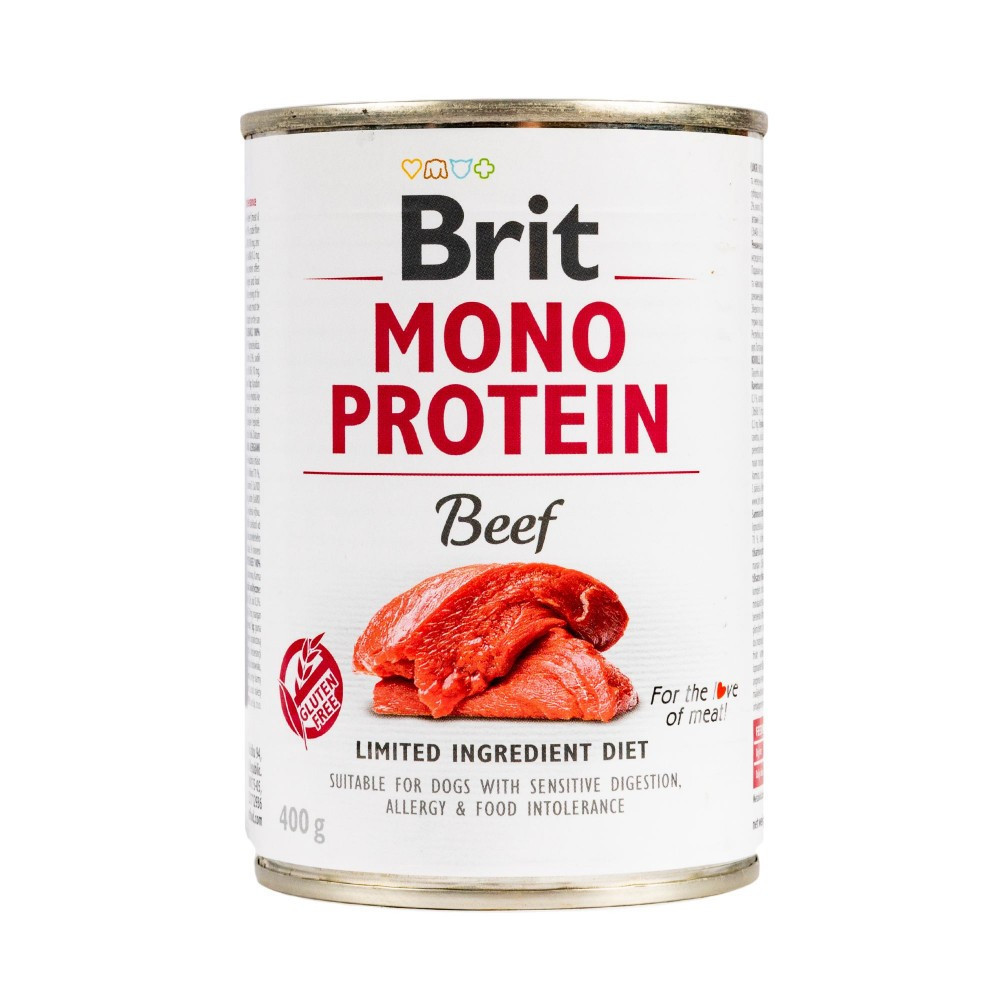 Вологий корм для собак Brit Care Mono Protein Beef 400 г (8595602555338)