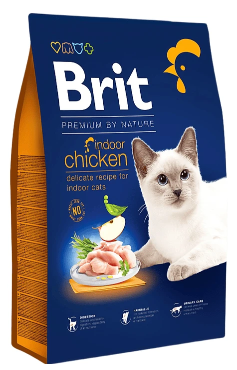 Сухий корм для котів Brit Premium Cat by Nature Indoor 8 кг (8595602553228)