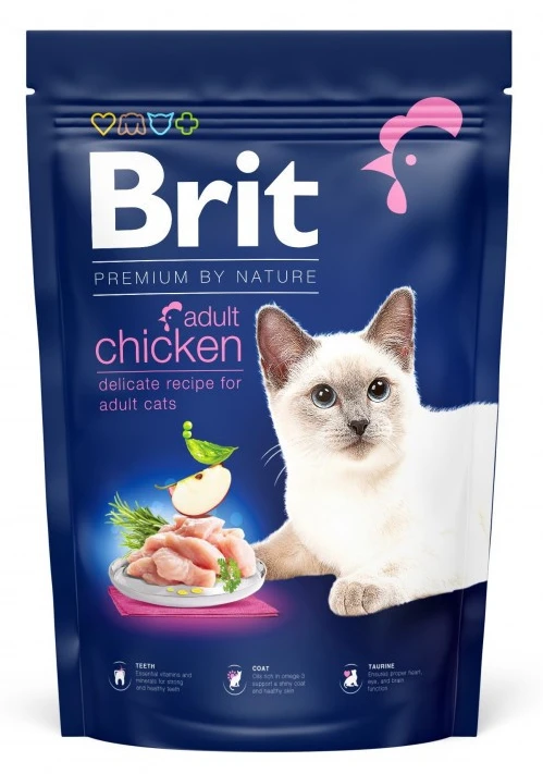 Сухий корм Brit Premium by Nature для кішок з куркою 1.5 кг (8595602553129)